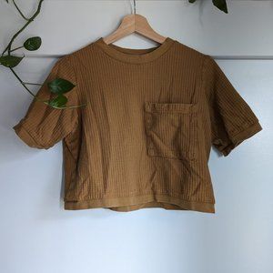 OAK + FORT matching burnt orange waffle cotton set